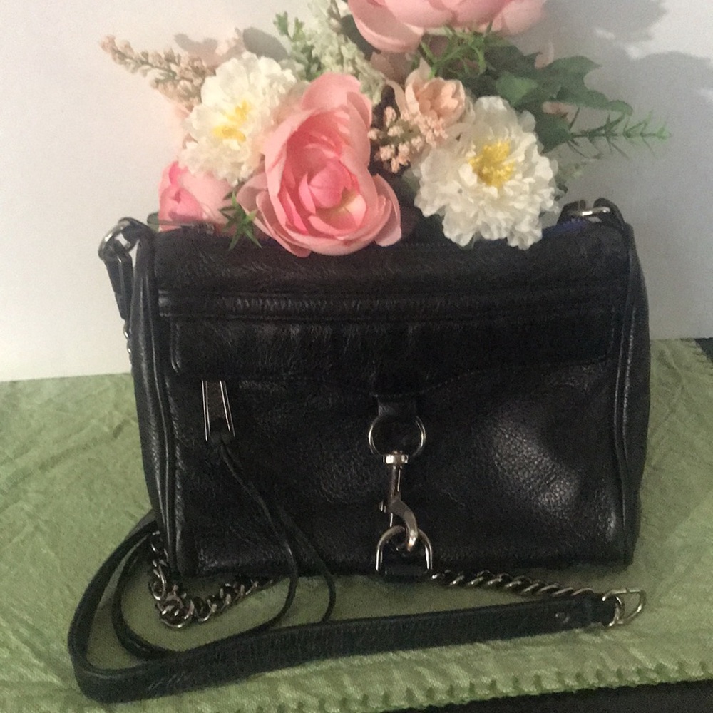 Rebecca Minkoff Black Leather MAC  Crossbody Bag
